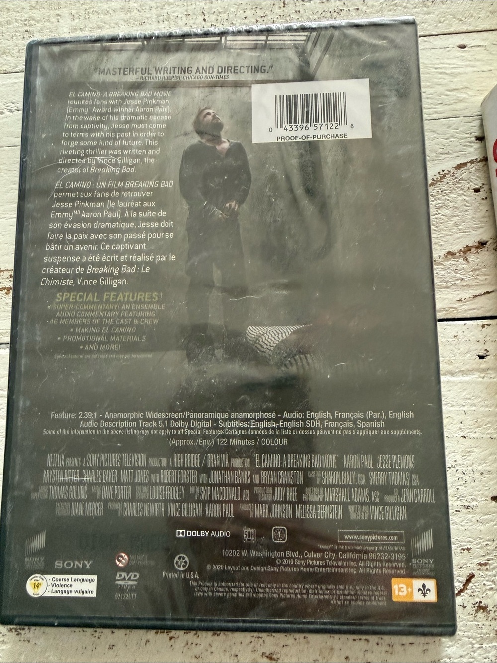 Sony El Camino DVD - Black and Red Cover - Picture 2 of 2